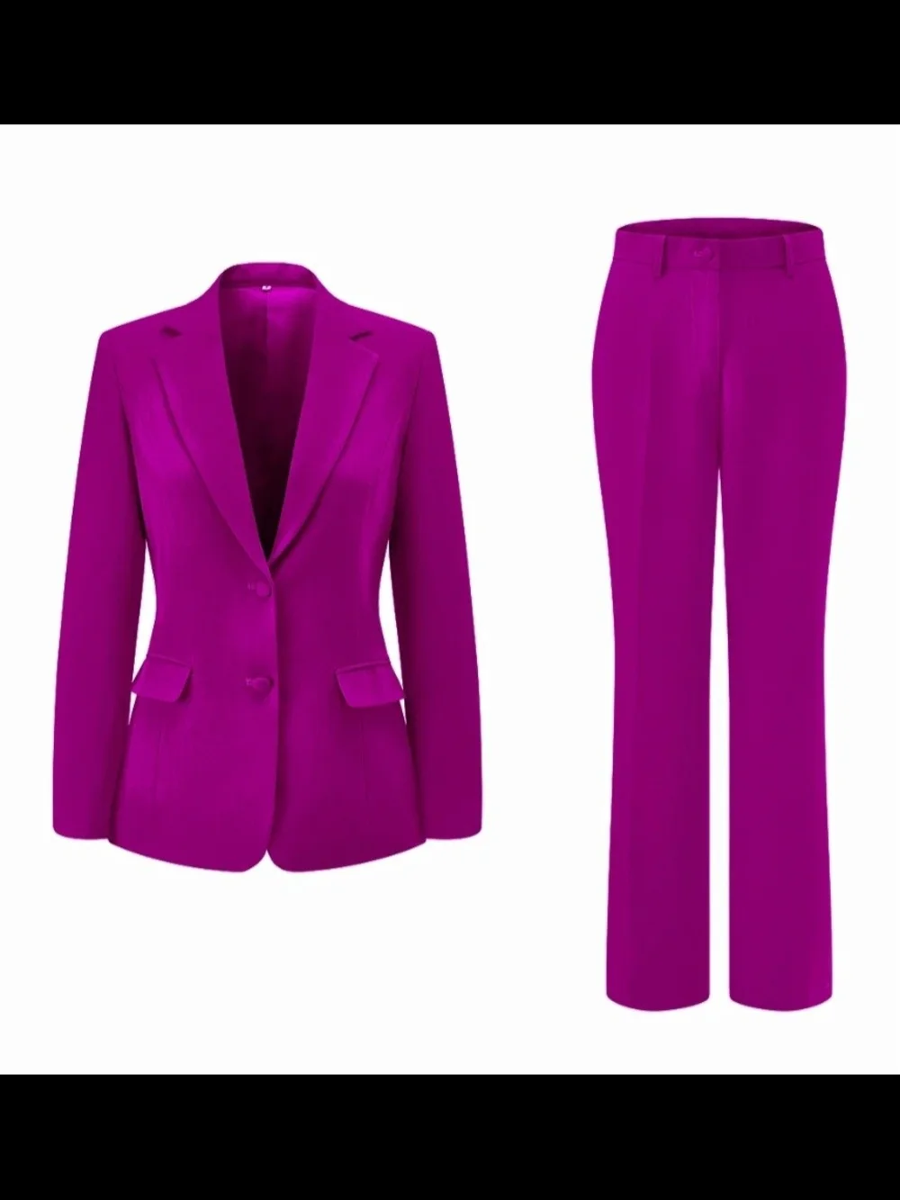 Fuchsia Women's Tailored Blazer & Pants Set